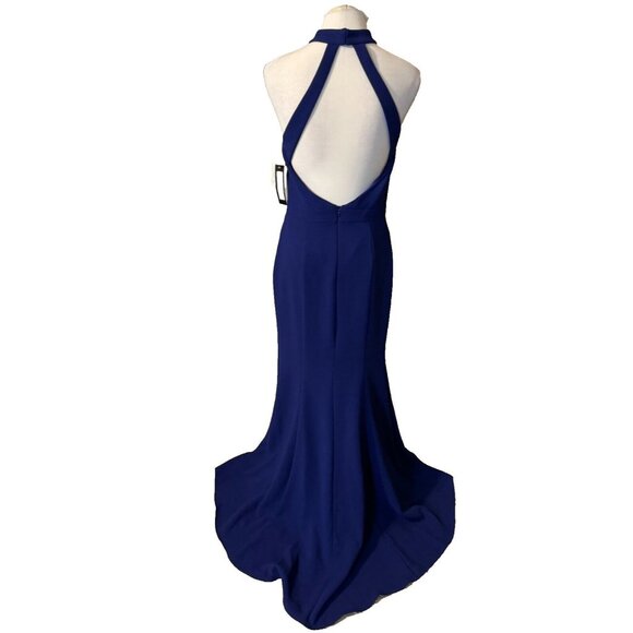 Xscape Dress Blue 10 Long Wedding Cruise Formal Party Mermaid NEW NWT - Picture 9 of 14